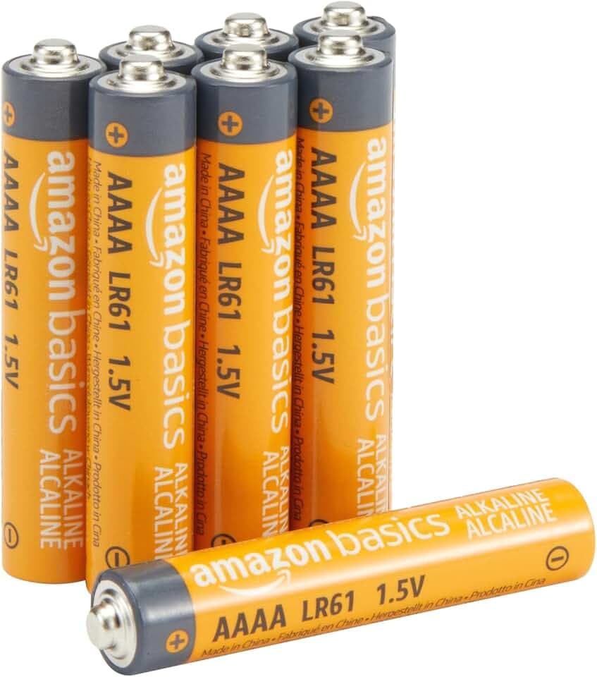 Amazon Basics AAAA Alkali-Hochleistungsbatterien, 1,5 V, 3 Jahre lagerfähig, 8 Stück