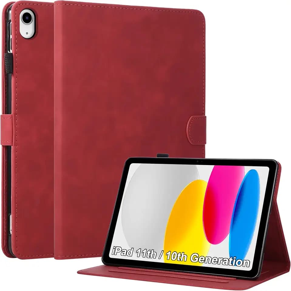 Hülle für iPad A16 11th Generation/iPad 10th Case Business Rot