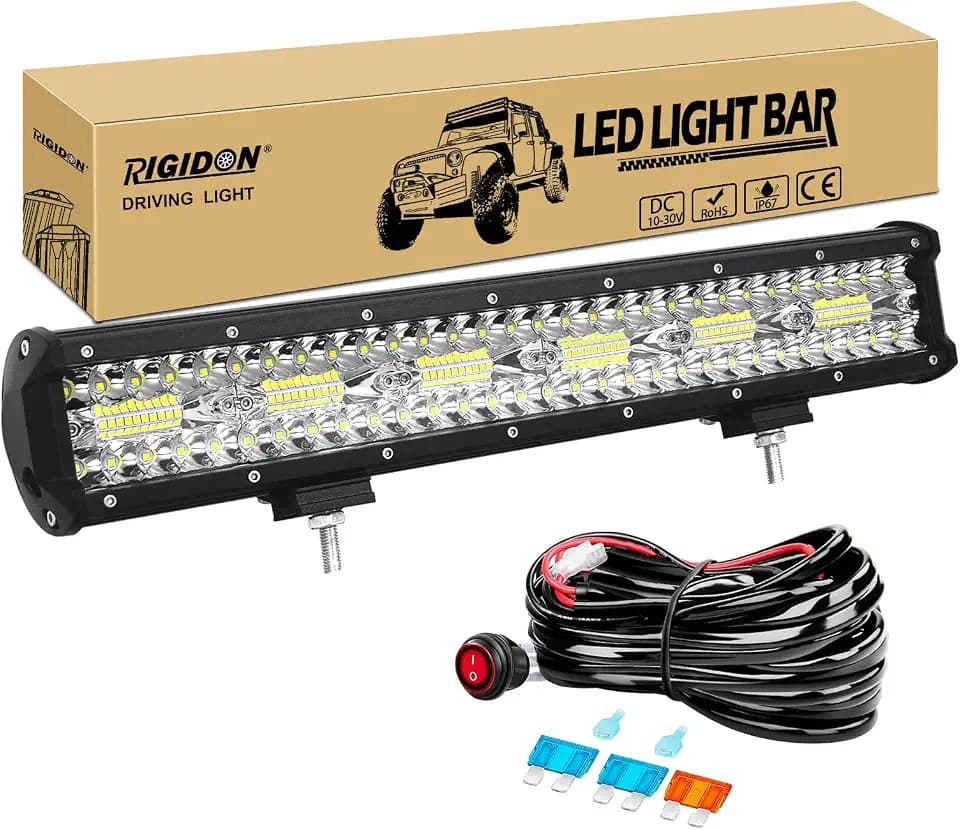 RIGIDON 17 zoll 45 cm 360W außen alu led lichtleiste mit 12V kabelbaum kit