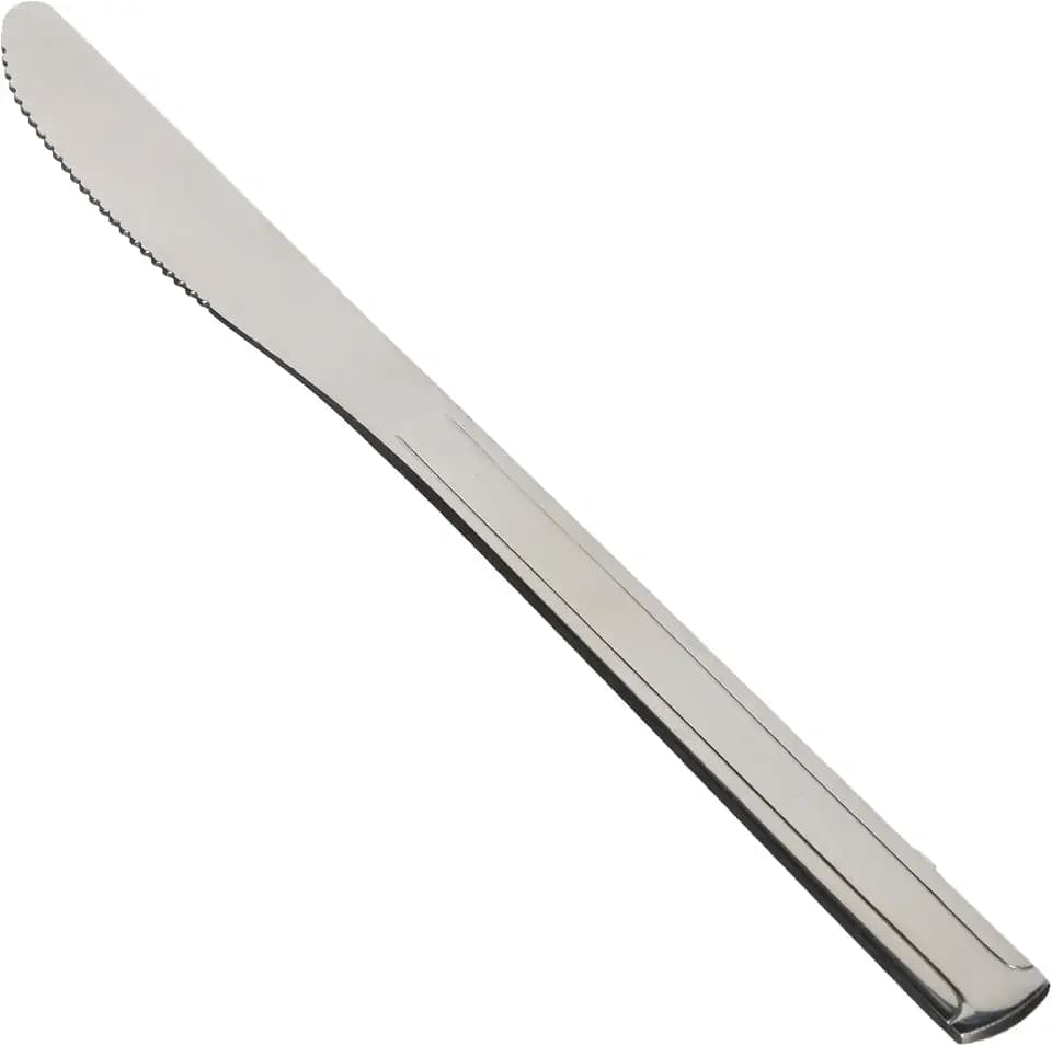 Winco 12-Piece Dominion Heavy Weight Dinner Knife Set, 18-0 Stainless Steel,Silver