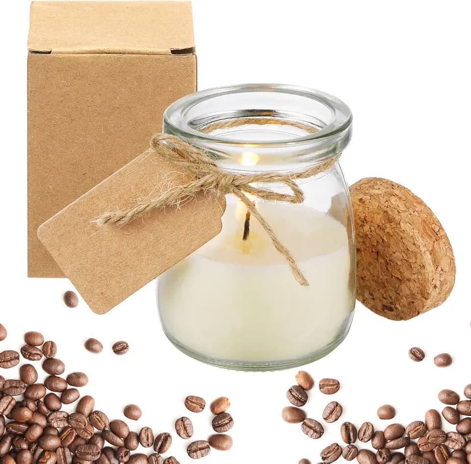 MTLEE 50 Pcs Espresso Martini Birthday Party Favors Coffee Jar Candles Bridal Shower Party Favor Gifts for Guests Jar Candles Cards for Girls Wedding Engagement Favors Home Supply Decor