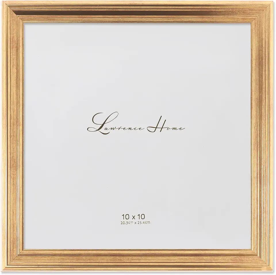 Lawrence Frames 536210 10x10 Sutter Burnished Gold Picture Frame
