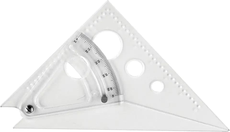 Westcott Adjustable Triangle Scale, Angle Tool for 0–90 Degrees, Dual Graduations, Back-to-School, School Supplies, Classroom Supplies, 8-Inch