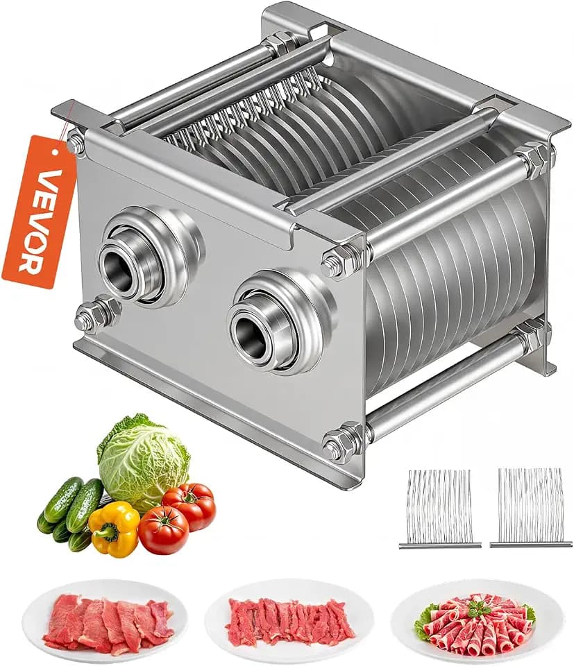 VEVOR Meat Cutter Machine Blade, 7 mm Replacement Commercial Blade for Model 90 Food Slicer, Stainless Steel, for Boneless Meat, Soft Vegetables