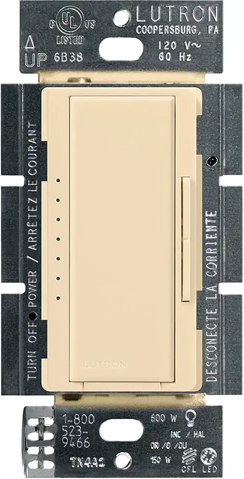 Lutron Maestro LED+ Dimmer Switch, Tap Dimmer, Single Pole/3-way
