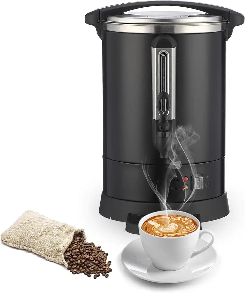 Commercial Coffee Maker 100 Cup, Double Layer Stainless Steel Coffee Urn 14 L/3.7 gal Electric Hot Beverage Dispenser Large Hot Water Dispenser Coffee Dispenser Hot Water Urn For Business Catering