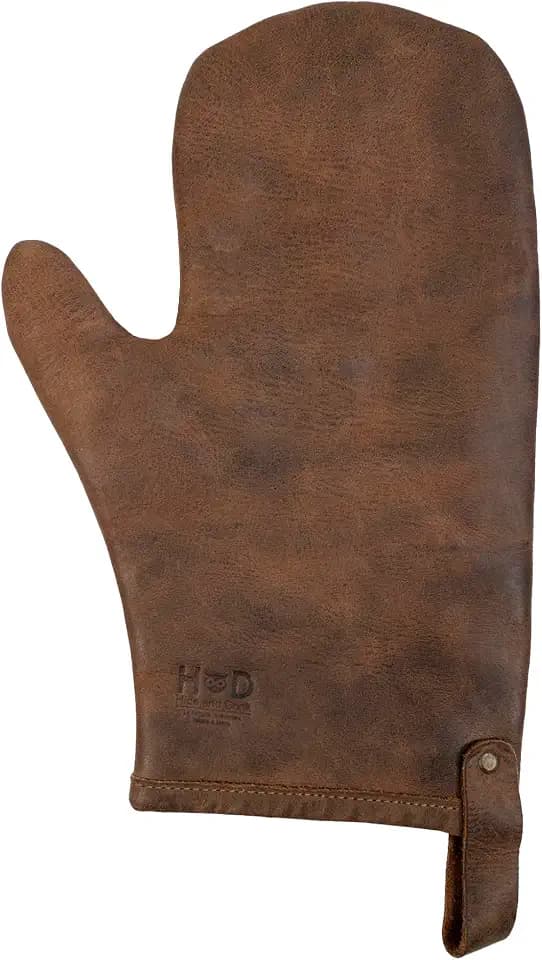 Hide & Drink, Oven Glove, Cookware, Heat Protection, Kitchen and Bakery Supplies, Home Essentials, Full Grain Leather, Handmade, Bourbon Brown