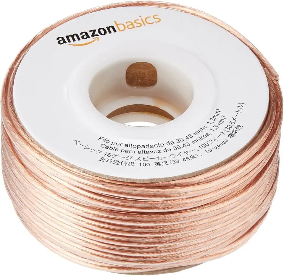 Amazon Basics 16-Gauge Speaker Wire - 30.48 m (100 feet), Bronzefarben