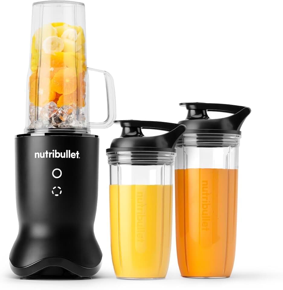 nutribullet® Ultra Personal Blender, 1200W, for Smoothies Shakes & Protein - Quietest Single-Serve Blender with Titanium Coated Blades, 3 BPA-Free Cups (32oz + 24oz), To-Go Lids, Dishwasher Safe