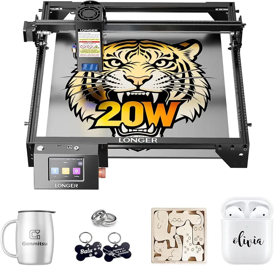 LONGER Ray5 Laser Engraver and Cutter Machine,20W Laser Engraver, 400×356mm