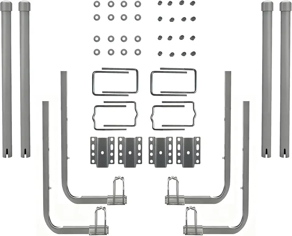 Boat Trailer Guide-ons, 40"/48" Adjustable,S Rustproof Electro-Galvanized Steel Trailer Guide ons, Trailer Guides with PVC Pipes