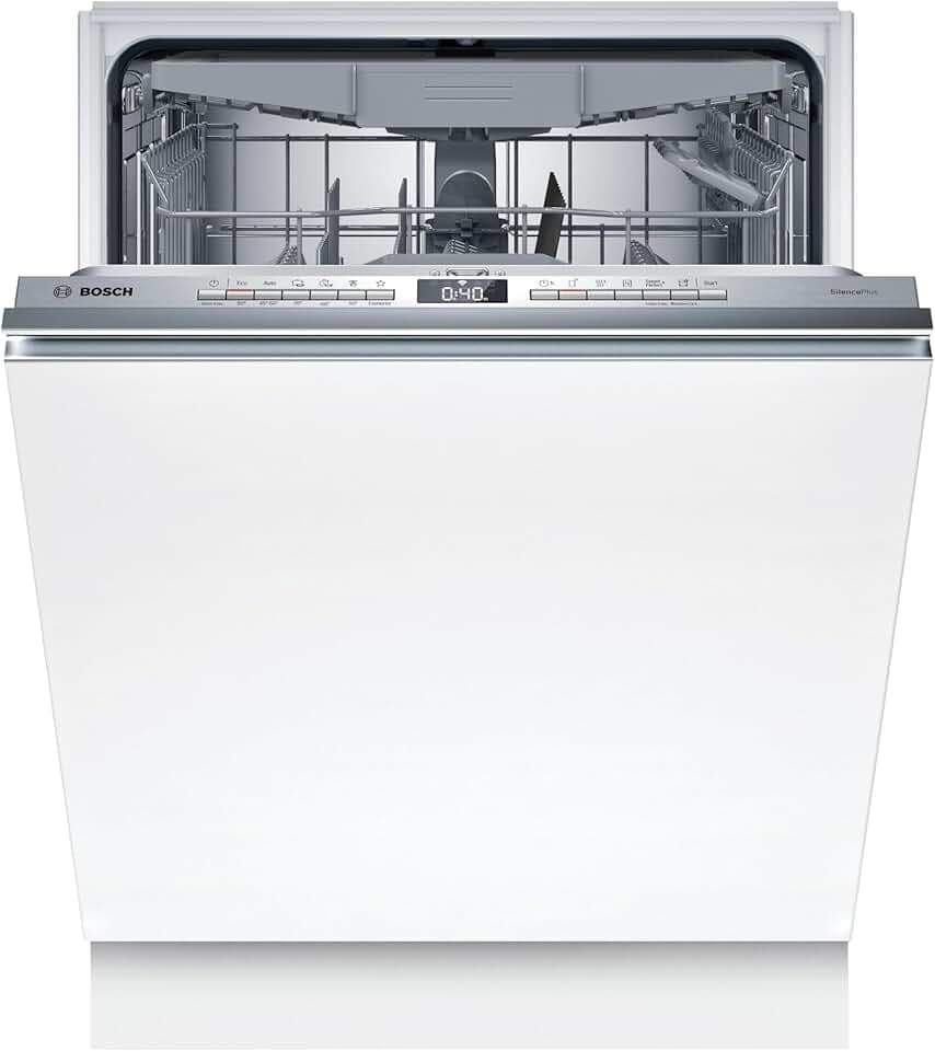 Bosch SBH4ECX28E Serie 4, Smarter Geschirrspüler Vollintegriert 60 cm, XXL Spülmaschine, Besteckschublade, Made in Germany, Vario Scharnier, besonders leise, SpeedPerfect Plus, automatische Türöffnung