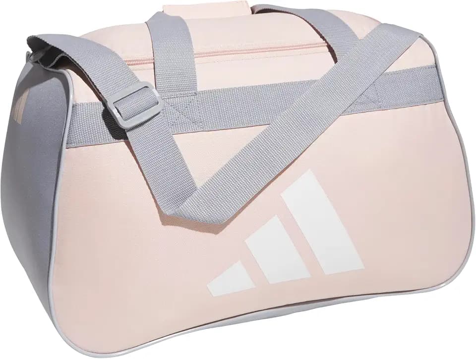 adidas Power Gym Bag – Lightweight Small Duffel, Blush Pink/White/Halo Silver Grey, OSFA