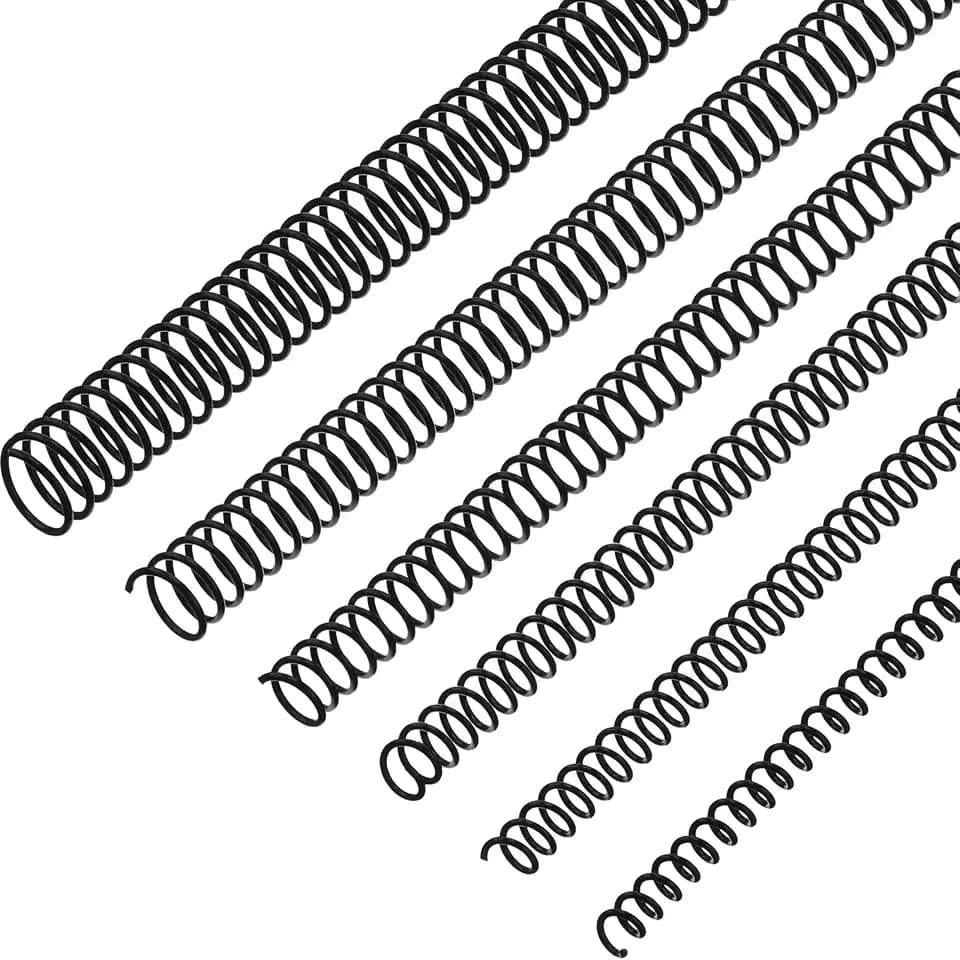 Leinuosen 120 Pack Binder Coils,1/4 5/16 3/8 1/2 5/8 3/4 Inch,Black