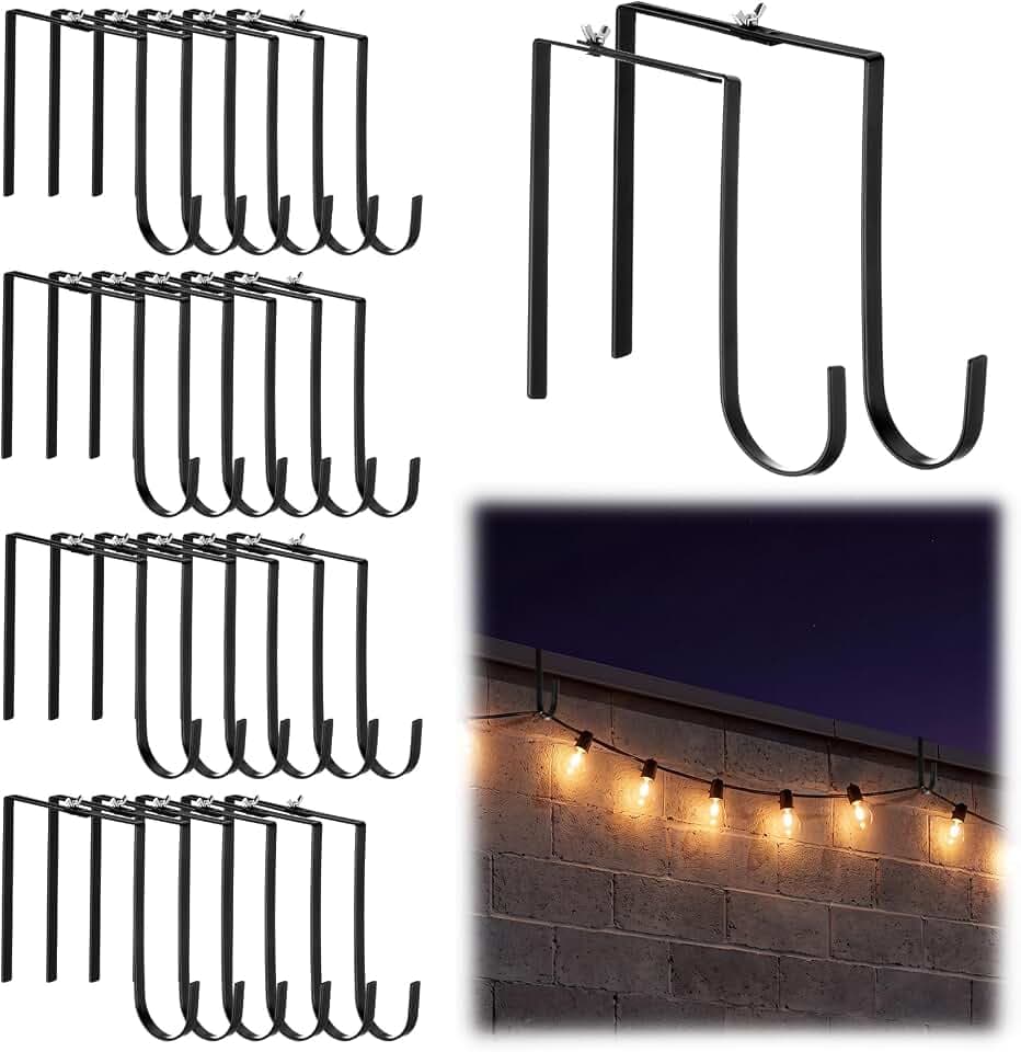 LEIFIDE 5 Pcs No Drill Cinder Block Wall Hangers 3.2-6 Inch Black
