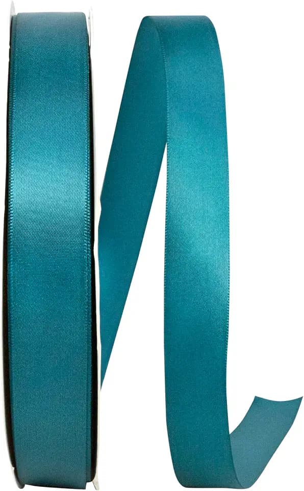 Reliant Ribbon 5150-916-05C Single Face Sfs Satin Ribbon, 7/8 Inch X 100 Yards, Teal