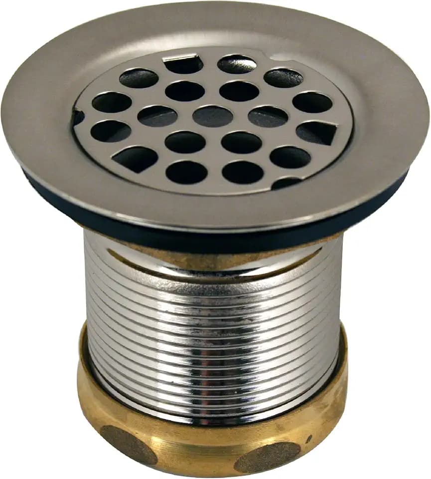 Westbrass A2181-20 Junior Bar and Laundry Sink Drain Assembly with Strainer Grid Cover, Stainless Steel