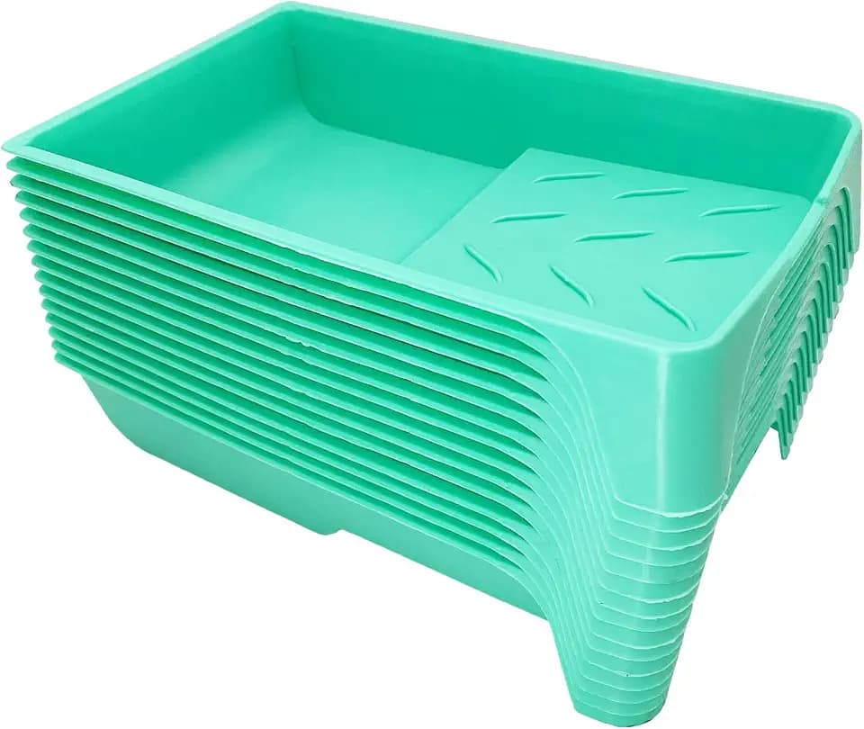 4 Inch Paint Tray, 15 Pack Plastic Paint Roller Tray