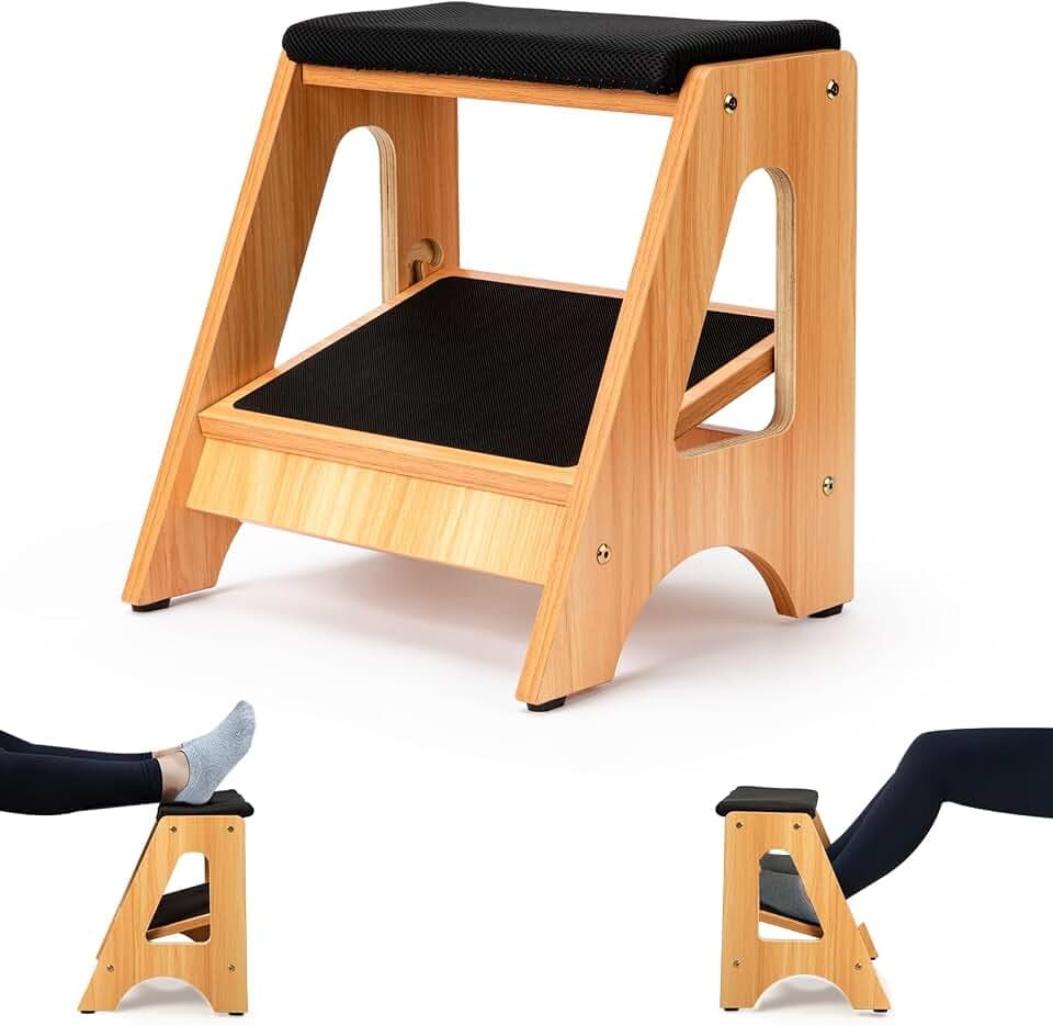 StrongTek Under Desk Foot Stool, 4 Heights, Removable Cushion, 300 lb
