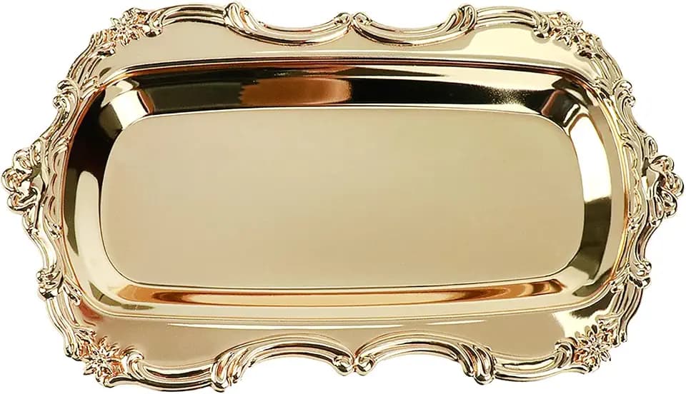 Quluxe Vintage Trinket Dish Jewelry Tray Small Perfume Organizer Tray