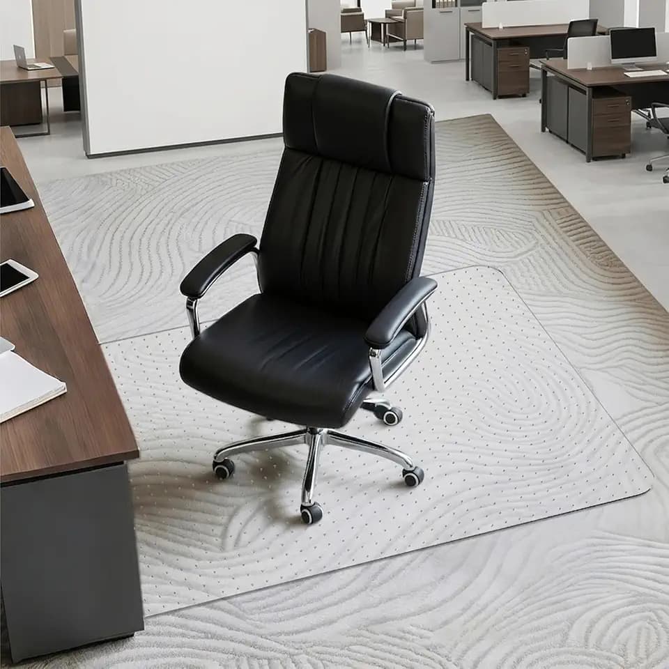 Office Chair Mat for Low-Pile Carpet 30" x 48", Compact Carpet Protector