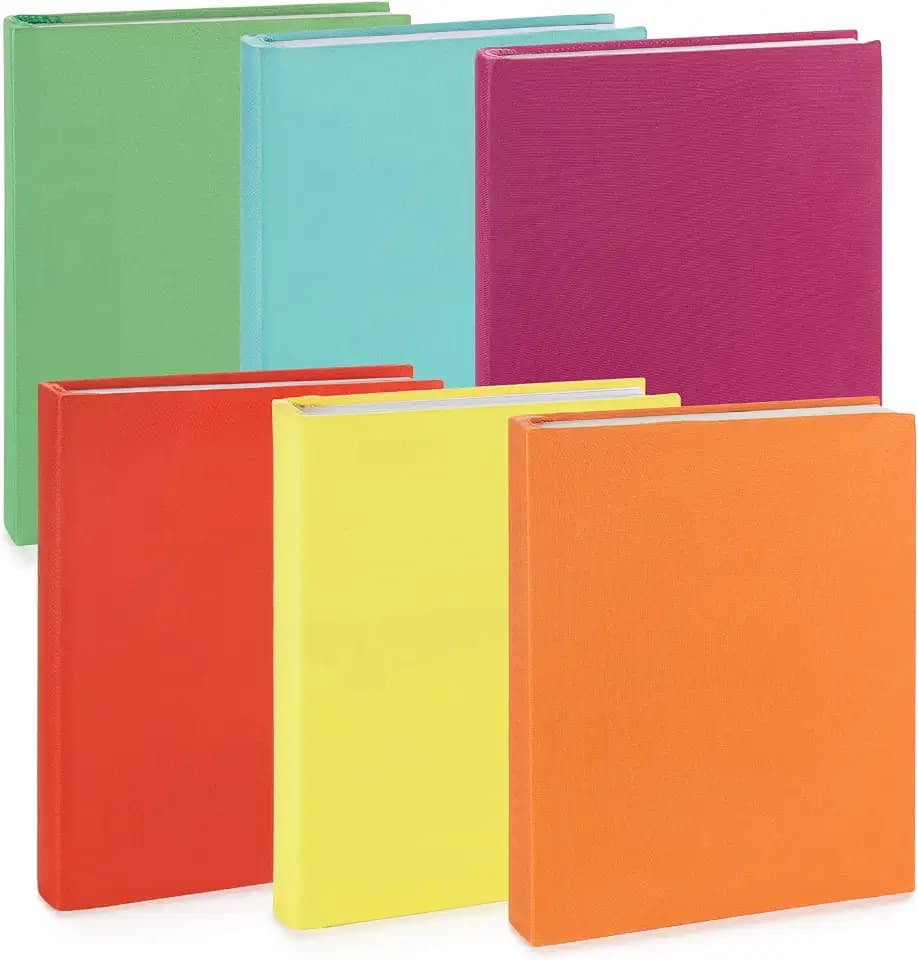 Blue Summit Supplies 6 Stretchable Book Covers, Fabric, Assorted Colors