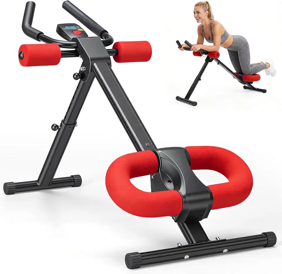 NEWBULIG Ab Machine, Abs Workout Equipment for Home Gym, Adjustable Ab Trainer Machine for Stomach Workout, Foldable Abdominal Trainer