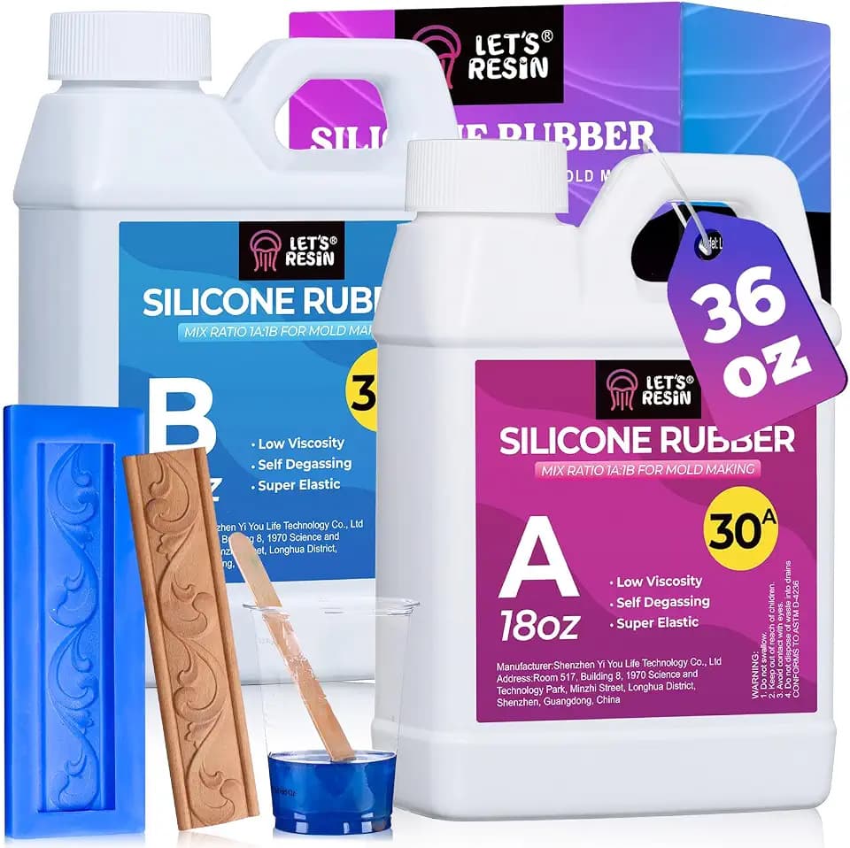 LET'S RESIN Silicone Mold Making Kit, 30A Liquid Silicone for Mold Making