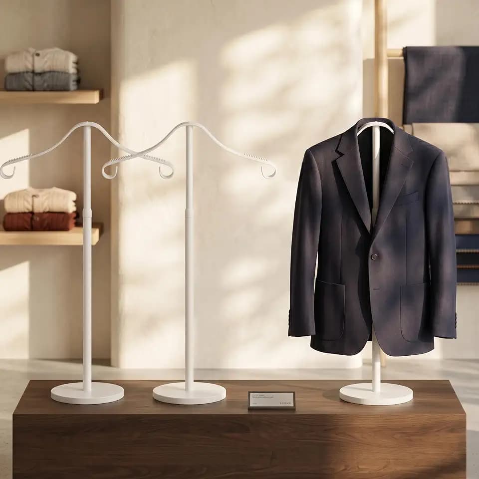 Shirt Display Stand Mannequin Torso 18-33" Adjustable,White,2 Pack