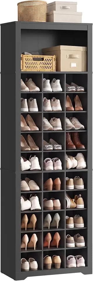 VASAGLE Tall Shoe Storage Cabinet, 10‑Tier, Holds Up to 30 Pairs of Shoes