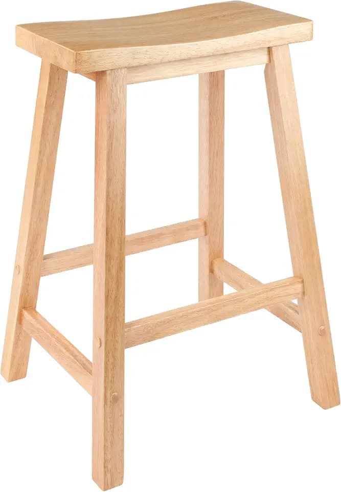 Winsome Satori Saddle Seat Counter Stool, Natural, 24"