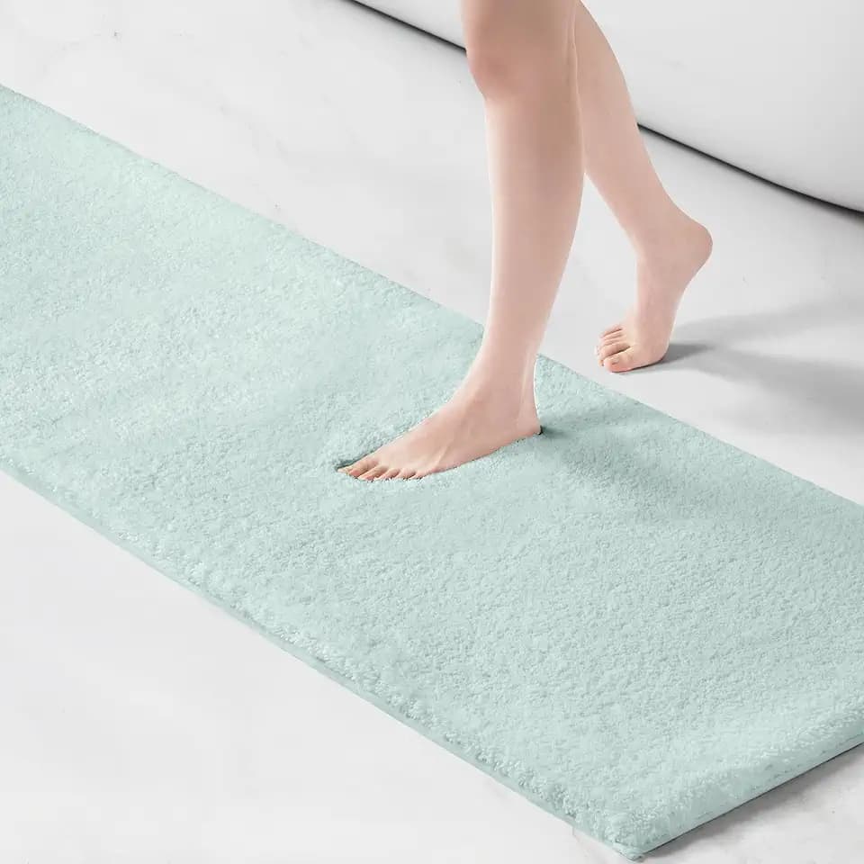 Madison Park Marshmallow Highly Absorbent Bath Runner, 24 x 72, Seafoam