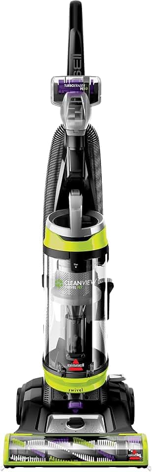 Bissell CleanView Swivel Pet Upright Vacuum, Swivel Steering for Maneuverability, Triple Action Brush Roll for Pet Hair, Large Capacity Dirt Tank & Scatter-Free Tech, 2252