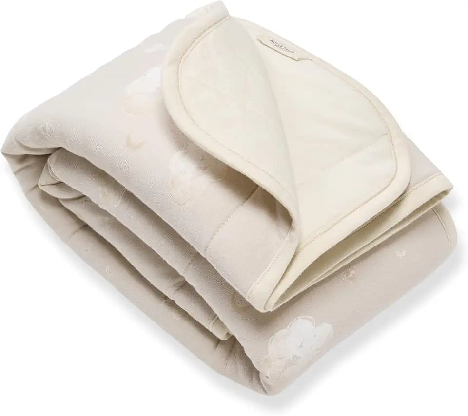 Burt's Bees Baby Organic Cotton Infant Reversible Blanket, Nursery Bedding