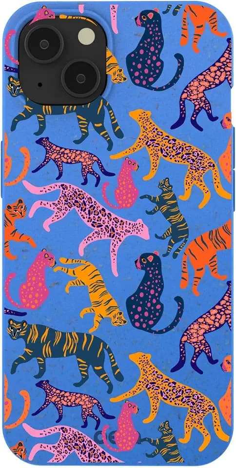 Pela | Phone Case Compatible with iPhone 13 | Limited Edition | Supports Wireless Charging | Cute Eco Friendly | Jungle Cat
