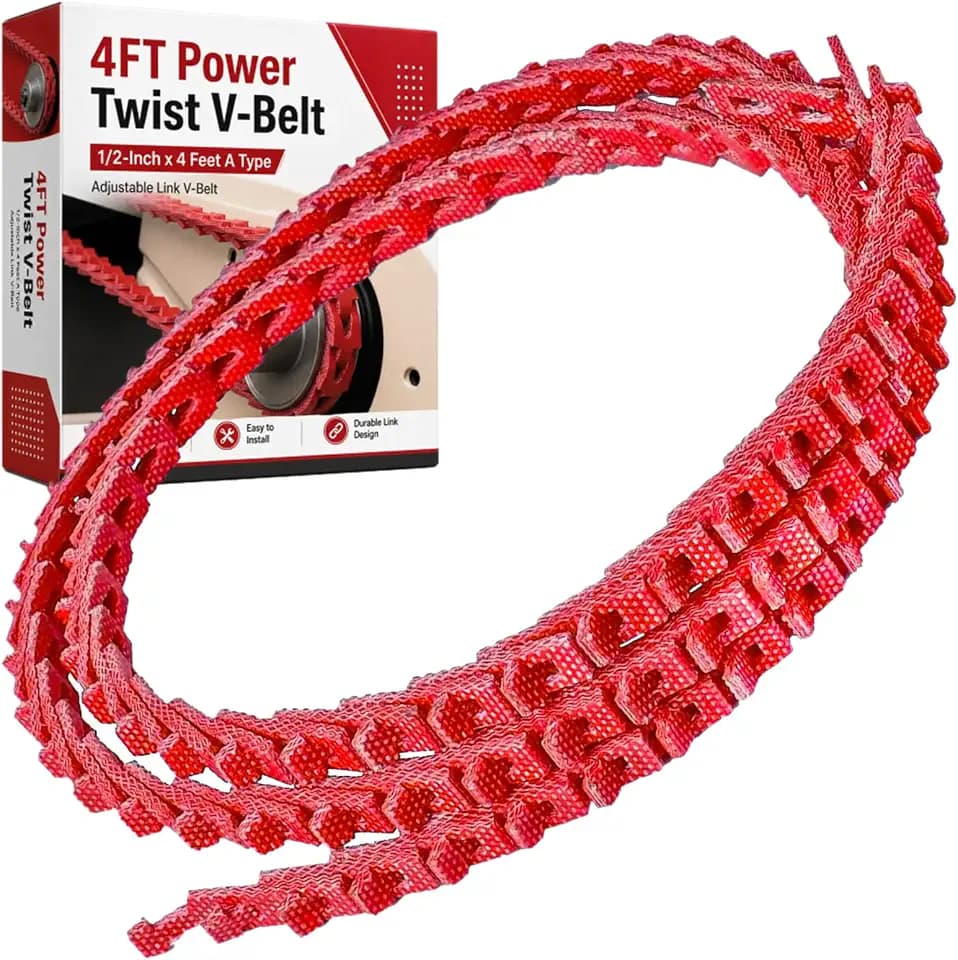 Ketofa 1/2 Inch 4 FT Power Twist V-Belt, Adjustable A-Type, 1 Pack