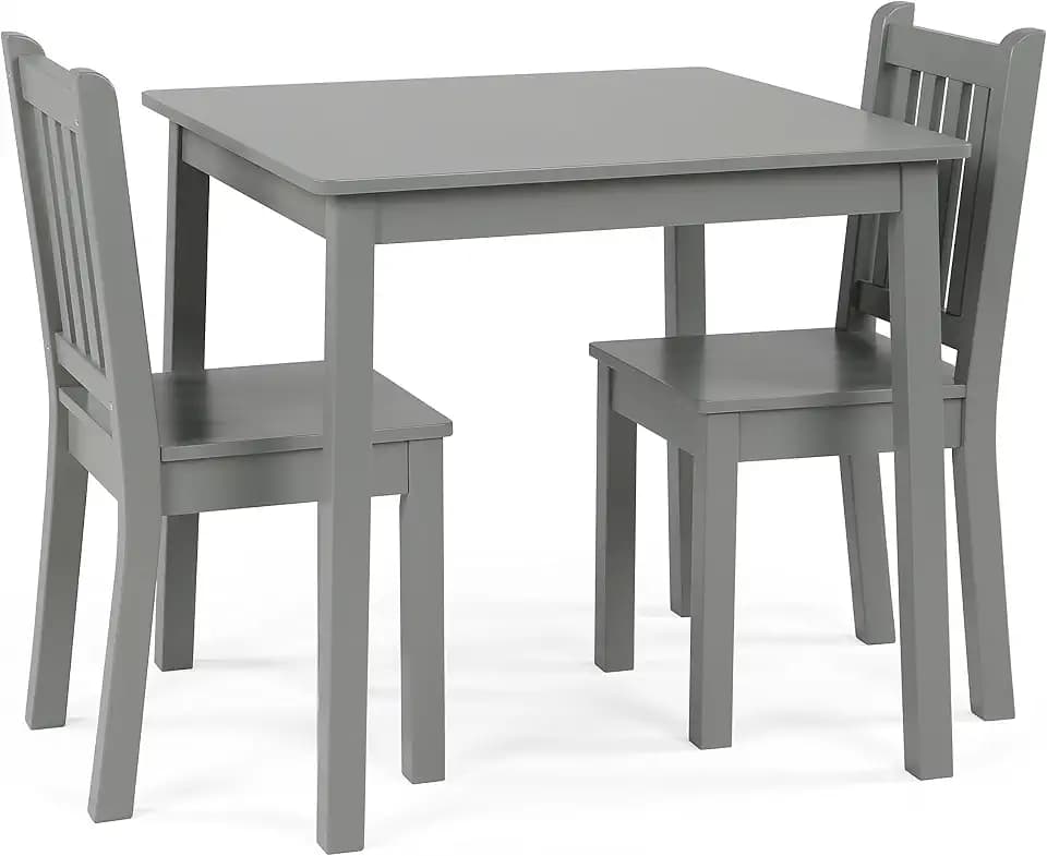 Humble Crew Toddler Table and Chair Set for Kids, Wood Activity Furniture