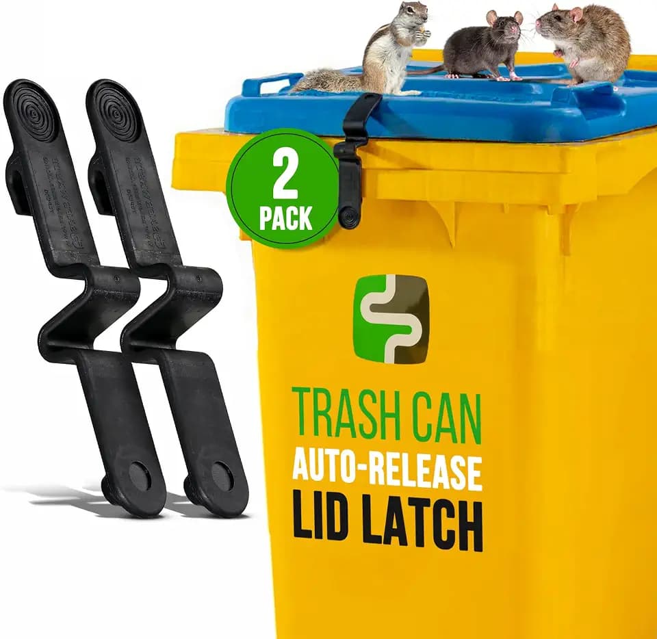 Trash Can Lock for Animals, Durable Lid Latch, 2pc