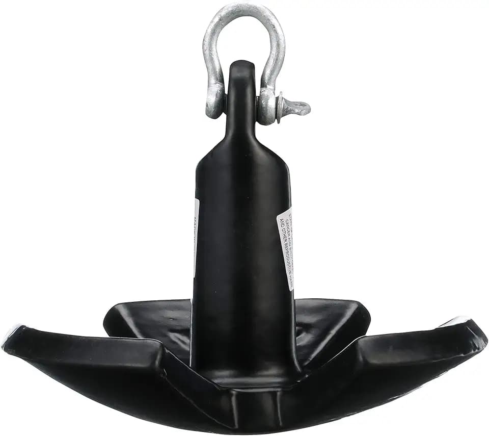 Seachoice River Anchor, Black Vinyl Coated Cast Iron, 15 Lbs.