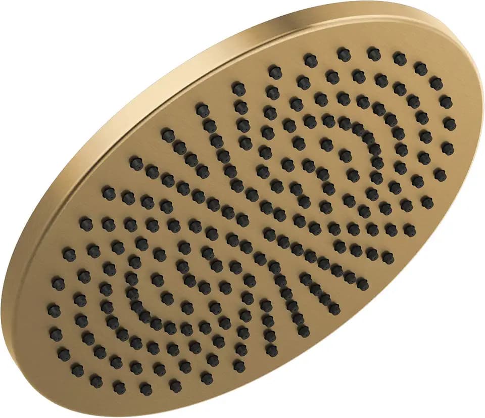 DELTA FAUCET 52158-CZ25 Single-Setting Metal Raincan Shower Head, Champagne Bronze