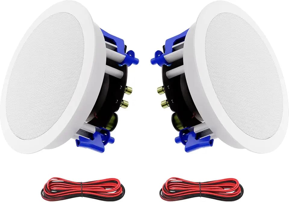 Herdio 5,25 Zoll Deckenlautsprecher, 8 Ohm 300 Watt Einbaulautsprecher, Bündige Montage Sound, Perfekt für Innen und Außenbereich, Schlafzimmer, Badezimmer, Heimkino, Veranden (2 Lautsprecher)