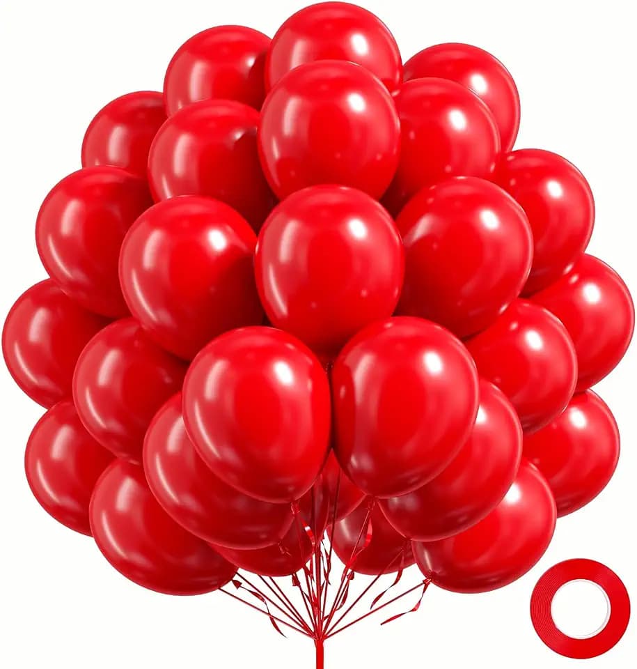 100 Pack Red Balloons 12 inch Red Latex Balloons