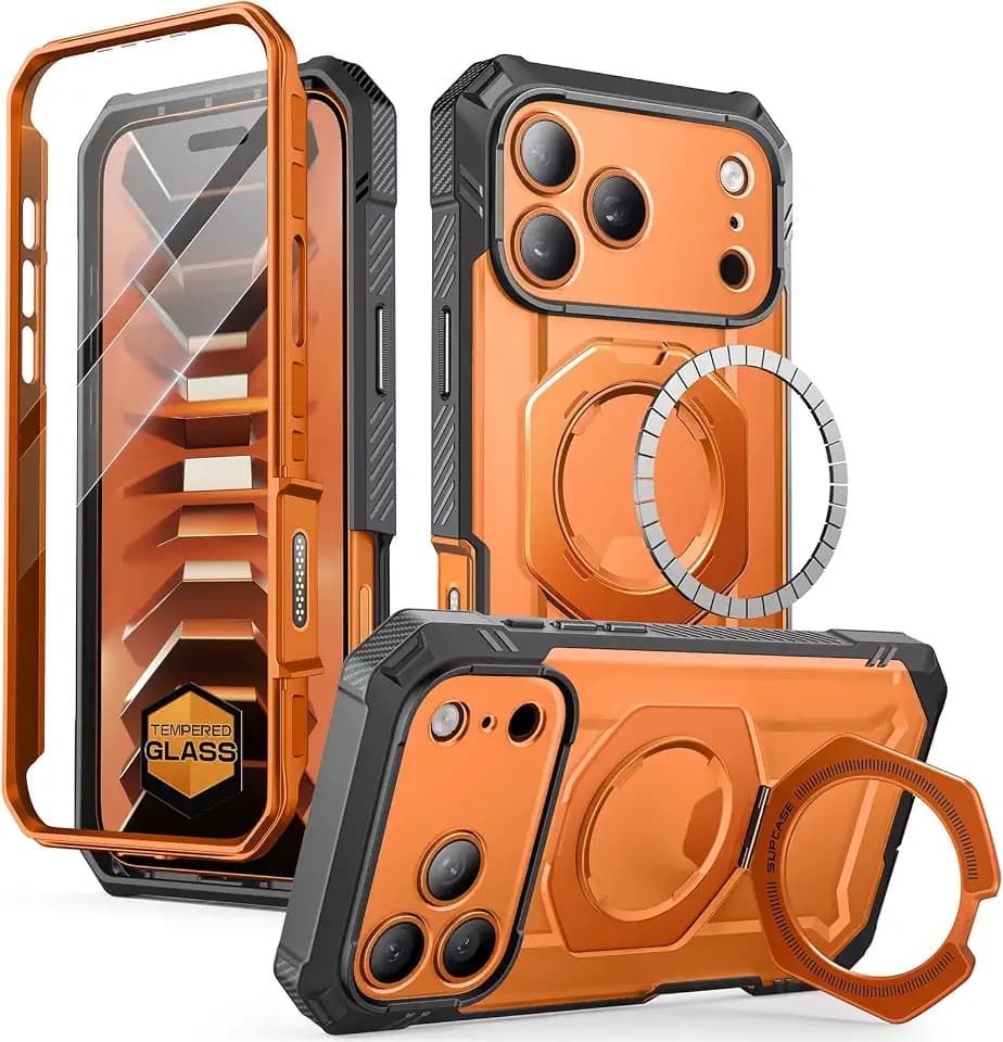 SUPCASE for iPhone 18 Pro Max Case/17 Pro Max Case, Glass Protector, Coral