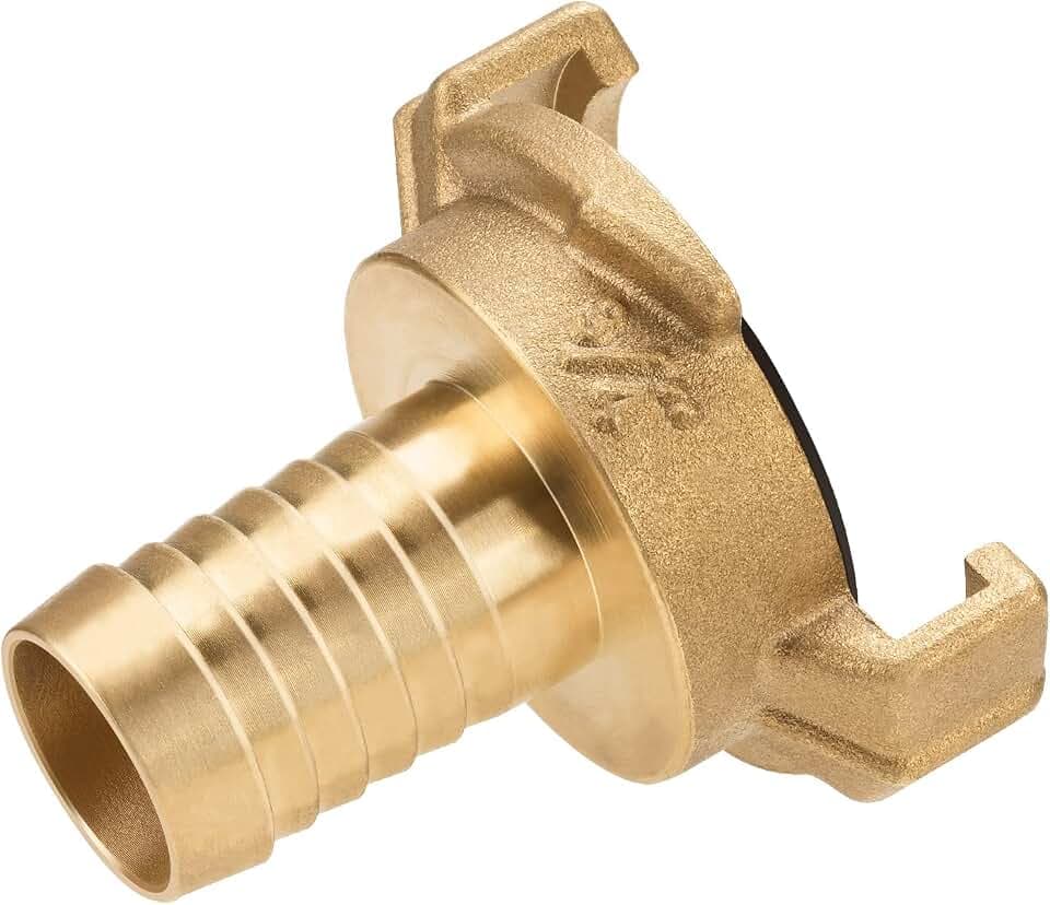 Kupplung (3/4 Zoll) Schnellkupplung Schlauchstück, Hochdruckkupplung aus Messing Saug- und Hochdruckkupplung
