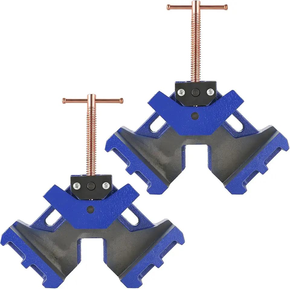 DASBET 2Pcs Cast Iron Welders Angle Clamp Heavy Duty Two Axis Welding Clamp