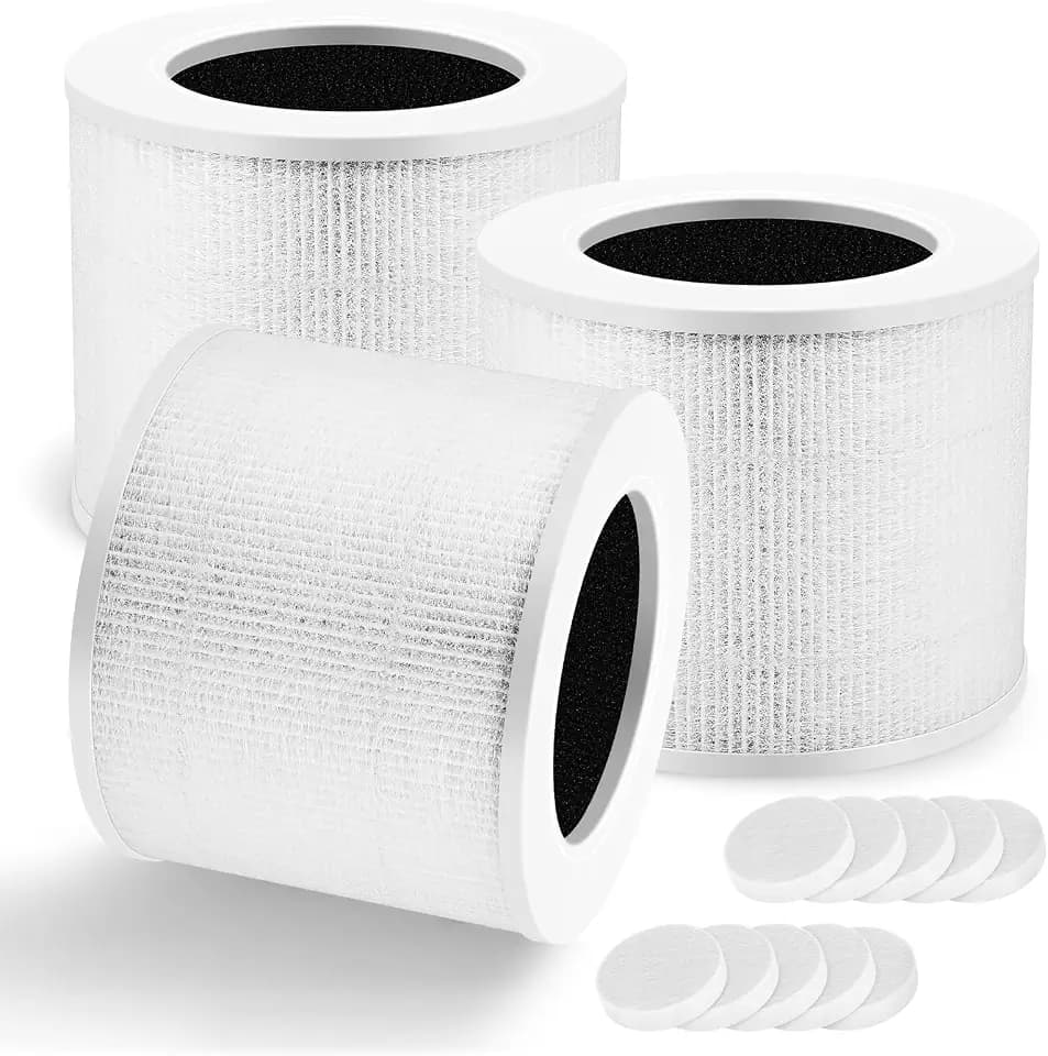 Core Mini Filter Replacement for LEVOIT Core Mini Air Purifier, 3 Pack