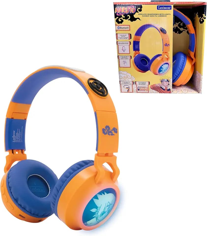 Lexibook, Naruto, Bluetooth-Kopfhörer, blau/orange, HPBT015NA