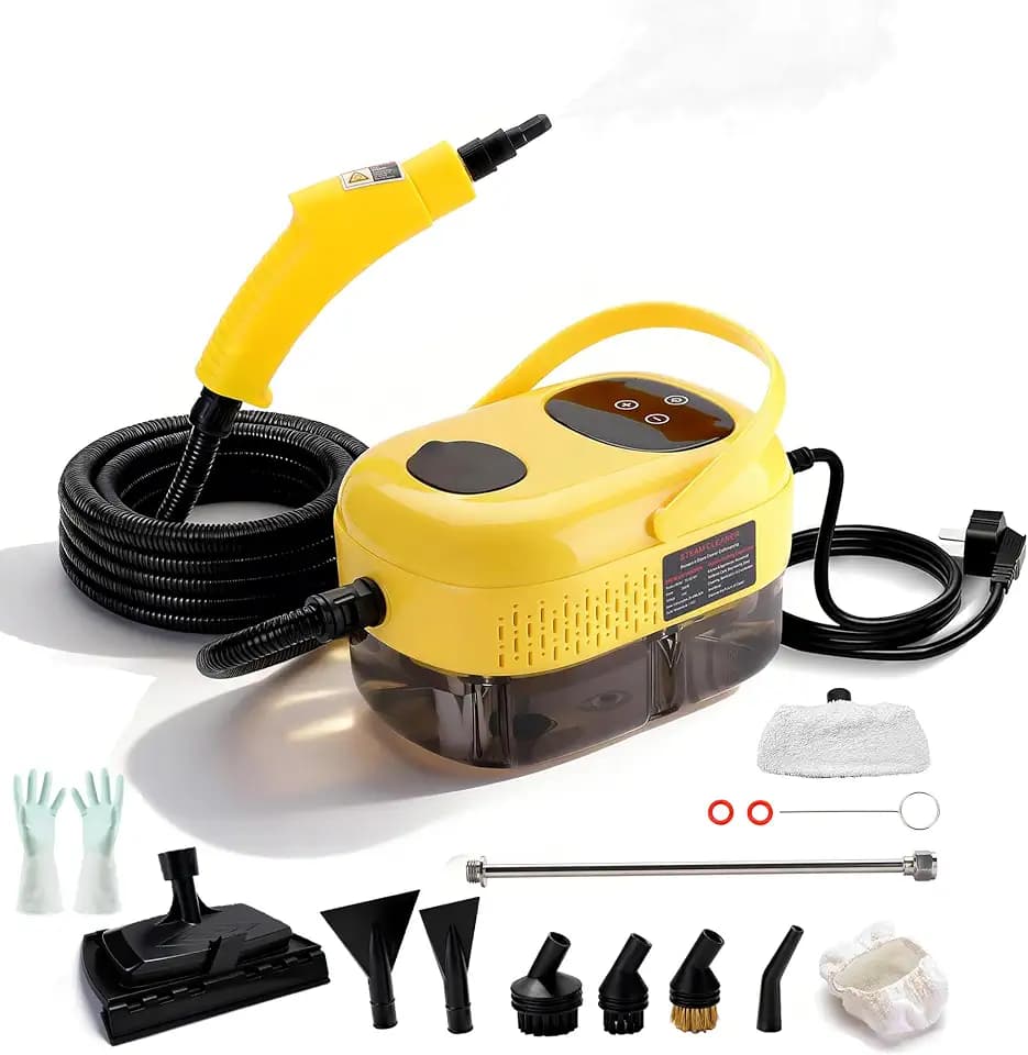 Steamer for Cleaning,15s Heat-Up 6-Level Adjustable, 2500W Handheld Steam Cleaner for Home with 13 pcs Accessories,Portable Steamer for Kitchens, Grease, Bathroom, Grout,Tile, Floor, Couch and Car