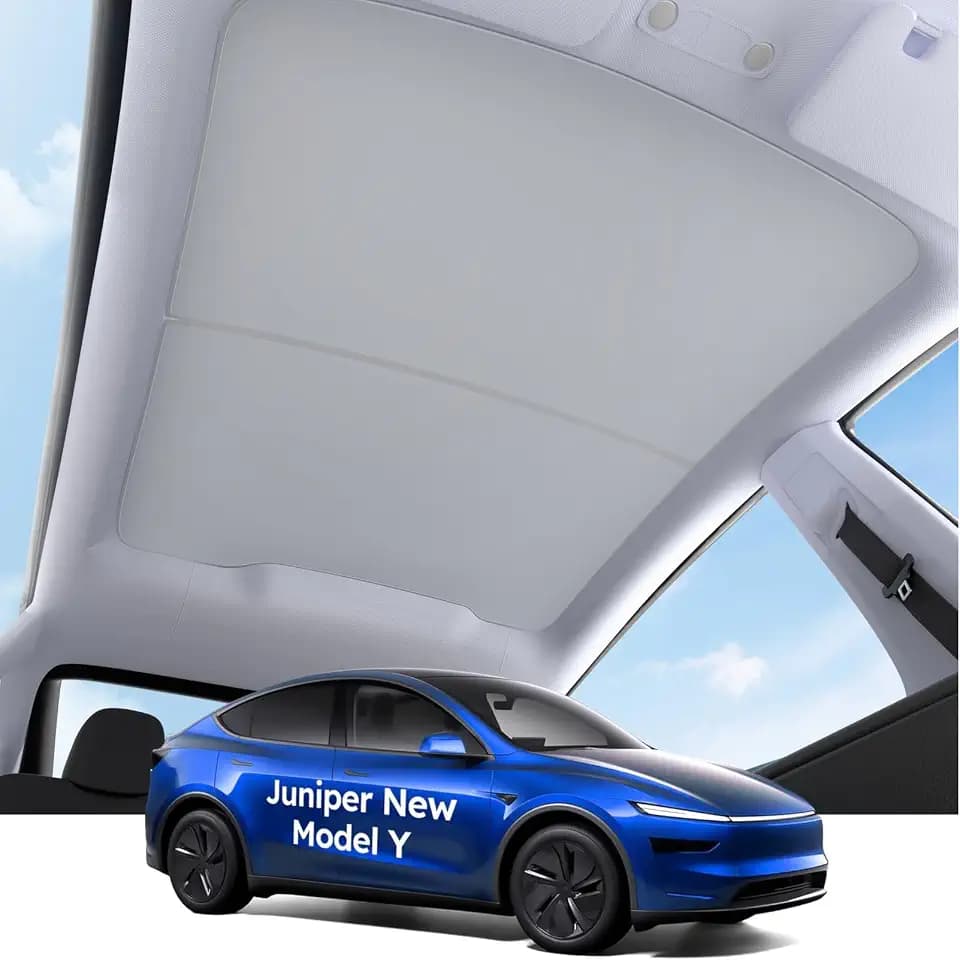 topfit Dach-Sonnenschutz für Tesla Model Y Juniper 2025-2026 Wärmeisolierend UV-Schutz Nanoreflektierendes Innenzubehör