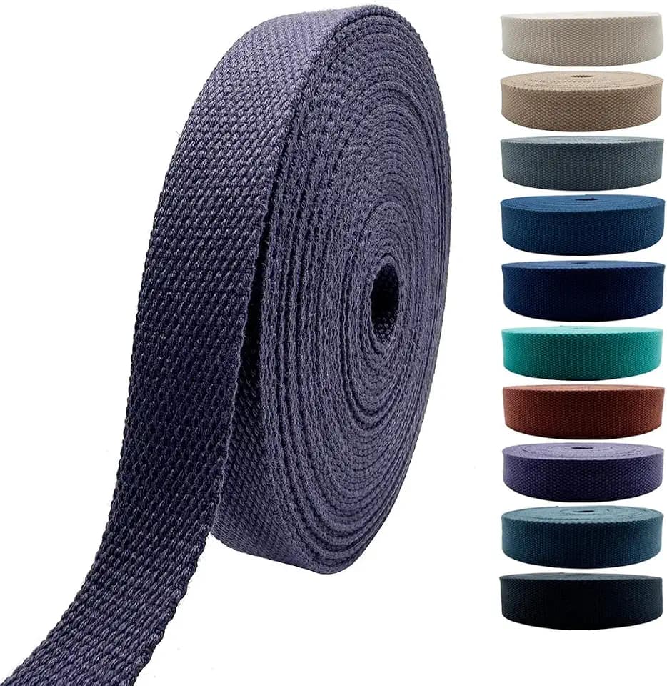 1 Inch Heavy Cotton Webbing 10 Yard Webbing Straps for Bags Handles,Tote Bag Webbing,Cloth Belt,Making Outdoor Supplies